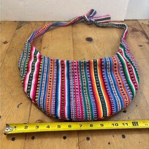 Boho Hippie Multicolored Crossbody Bag Trendy Artisan Style 14/16” drop Cute